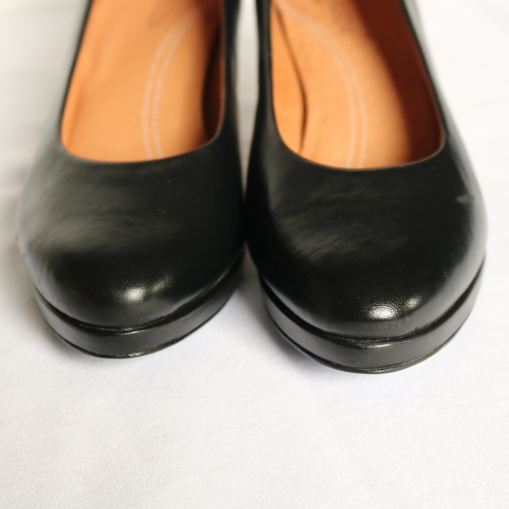 Dr Liza Sneaker Pump Black Leather Heel Women's 5.5 W Brazil - Picture 6 of 8